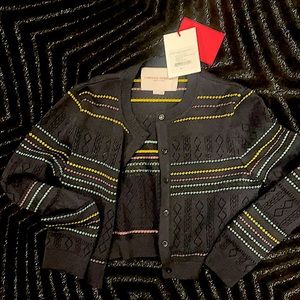 Carolina Herrera NY Long Sleeve Cropped Cardigan